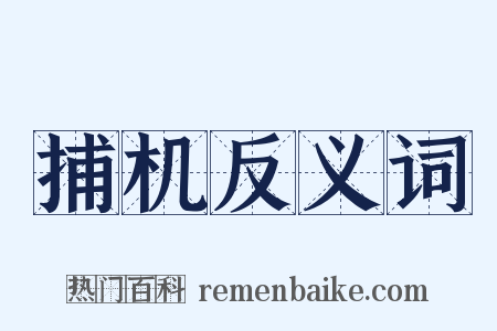 捕机反义词是什么意思的图片